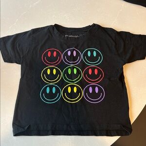 Prince Peter Collection Black Smiley Face Kids T-Shirt